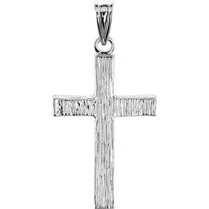 Sterling Silver 24x16 mm Cross Pendant-Polished