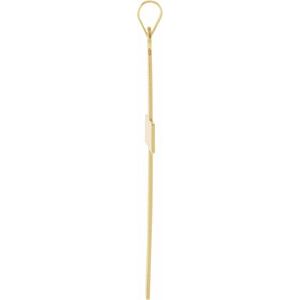 14K Yellow Geometric Cross Pendant-Polished