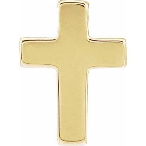 14K Yellow Petite Cross Slide Pendant-Polished