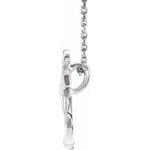 Sterling Silver Cross 16-18" Necklace-16-18 In-Polished