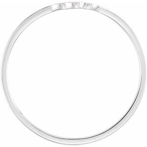 Sterling Silver 5x3 mm Oval Youth Cross Signet Ring-Brush-Polished