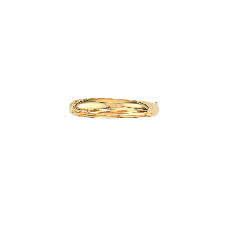 14K Gold 8mm Polished Bangle-Yellow | Box