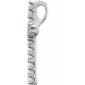14K White .06 CTW Natural Diamond Petite Cross Pendant-Natural Diamond-1Mm :: 0.06 Ctw