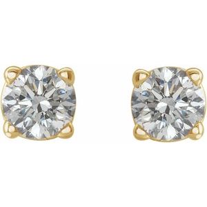 14K Yellow 1/5 CTW Natural Diamond Earrings-Pair-3Mm :: 1/5 Ctw