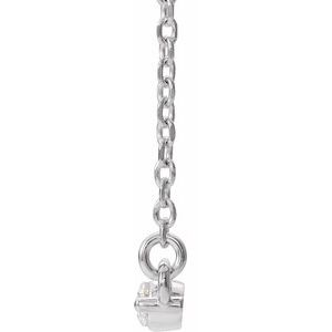14K White 1/4 CTW Natural Diamond Bar 16" Necklace-Natural Diamond-2Mm :: 1/4 Ctw