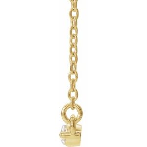 14K Yellow 1/4 CTW Lab-Grown Diamond Bar 18" Necklace-Lab-Grown Diamond-2Mm :: 1/4 Ct
