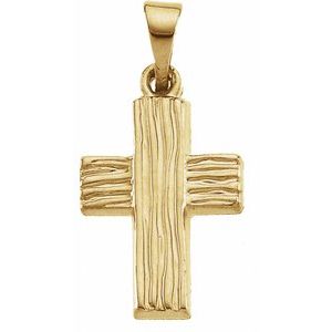 14K Yellow The Rugged Cross® Pendant-Polished