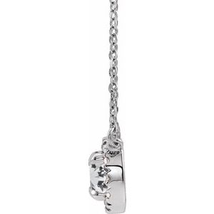 14K White 1/2 CTW Lab-Grown Diamond French-Set 16-18" Necklace-Lab-Grown Diamond-4.5Mm :: 1/2 Ctw