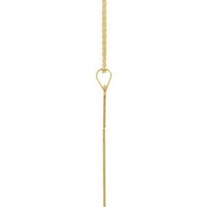 14K Yellow 28 x 18 mm Cross 18" Necklace-18 In-Polished