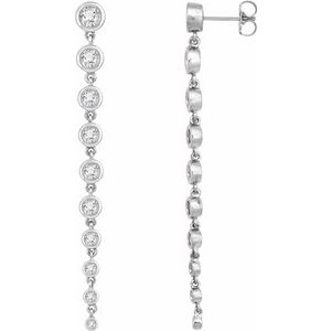 14K White 2 CTW Lab-Grown Diamond Earrings-3.8 Mm-14K White