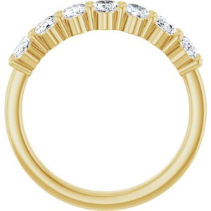 14K Yellow 1 1/3 CTW Lab-Grown Diamond Anniversary Band-Oval