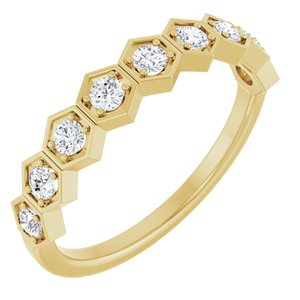 14K Yellow 1/3 CTW Natural Diamond Stackable Ring-Round-2.2 Mm