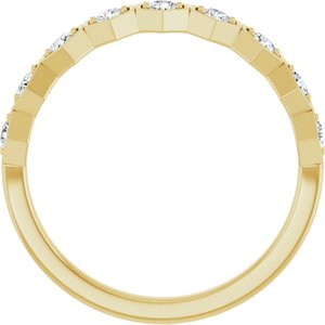 14K Yellow 1/3 CTW Natural Diamond Stackable Ring-Round-2.2 Mm