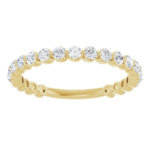 14K Yellow 3/4 CTW Lab-Grown Diamond Anniversary Band-Round