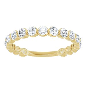 14K Yellow 1 1/6 CTW Natural Diamond Anniversary Band-Round