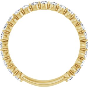 14K Yellow 3/4 CTW Lab-Grown Diamond Anniversary Band-Round