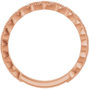 14K Rose .07 CTW Natural Diamond Anniversary Band-Round