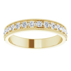 14K Yellow 3/8 CTW Lab-Grown Diamond Anniversary Band-Round