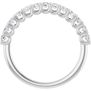 14K White 5/8 CTW Lab-Grown Diamond Anniversary Band-Round
