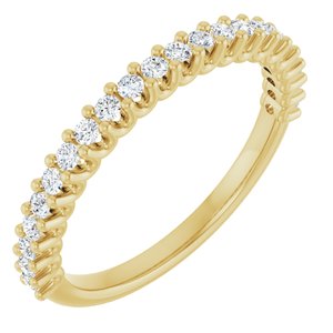 14K Yellow 1/4 CTW Natural Diamond Anniversary Band 22 round full cut stones-Round