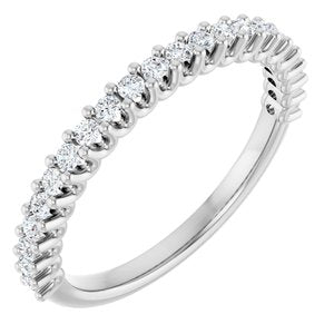 14K White 1/3 CTW Lab-Grown Diamond Anniversary Band-Round