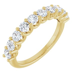 14K Yellow 1 CTW Lab-Grown Anniversary Band-Round