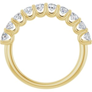 14K Yellow 1 CTW Lab-Grown Anniversary Band-Round