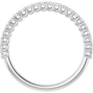 14K White 1/3 CTW Lab-Grown Diamond Anniversary Band-Round