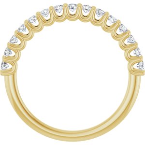 14K Yellow 3/8 CTW Natural Diamond Anniversary Band-Round