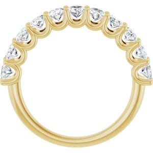 14K Yellow 2 CTW Lab-Grown Diamond Anniversary Band-Oval