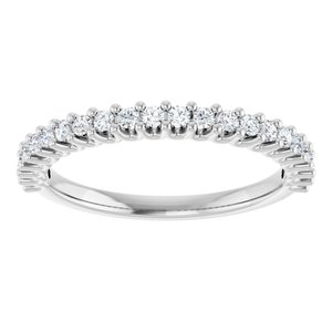 14K White 1/3 CTW Lab-Grown Diamond Anniversary Band-Round
