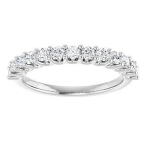 14K White 5/8 CTW Lab-Grown Diamond Anniversary Band-Round