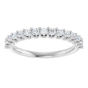 14K White 1/2 CTW Lab-Grown Diamond Anniversary Band-Round