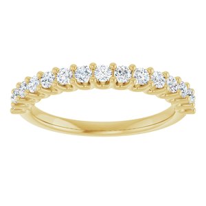 14K Yellow 3/8 CTW Natural Diamond Anniversary Band-Round