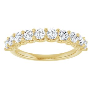 14K Yellow 1 CTW Lab-Grown Anniversary Band-Round