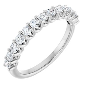 14K White 5/8 CTW Lab-Grown Diamond Anniversary Band-Round