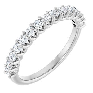 14K White 1/2 CTW Lab-Grown Diamond Anniversary Band-Round