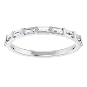14K White 1/4 CTW Lab-Grown Diamond Anniversary Band-Straight Baguette