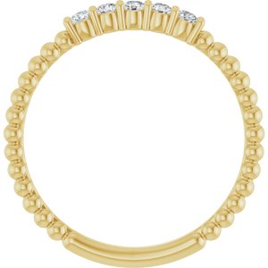 14K Yellow 1/6 CTW Natural Diamond Stackable Ring-Round-2 Mm