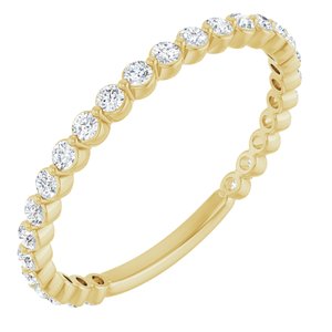 14K Yellow 1/3 CTW Lab-Grown Diamond Anniversary Band-Round