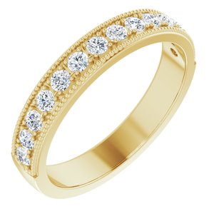14K Yellow 3/8 CTW Lab-Grown Diamond Anniversary Band-Round