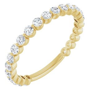 14K Yellow 3/4 CTW Natural Diamond Anniversary Band-Round