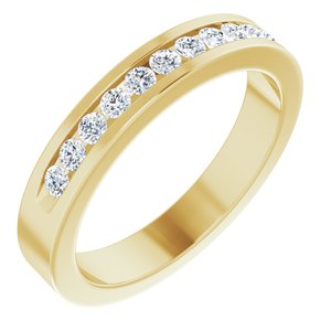 14K Yellow 1/3 CTW Natural Diamond Anniversary Band Size 5-Round