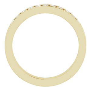 14K Yellow 1/3 CTW Natural Diamond Anniversary Band Size 5-Round