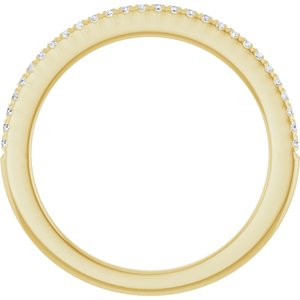 14K Yellow 1/8 CTW Natural Diamond French Set Anniversary Band-Round
