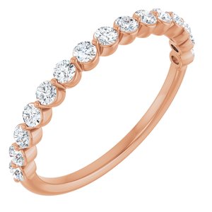 14K Rose 1/2 CTW Lab-Grown Diamond Anniversary Band-Round