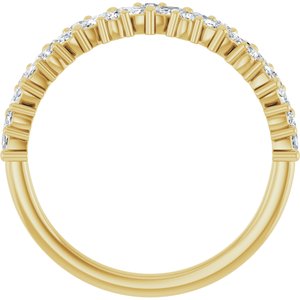 14K Yellow 1/2 CTW Natural Diamond Anniversary Band-Marquise