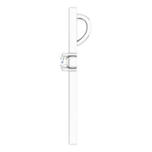 14K White .15 CT Natural Diamond Pendant-Natural Diamond-3.4Mm :: 1/6 Ct