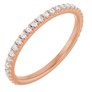 14K Rose 1/4 CTW Natural Diamond Anniversary Band-Round