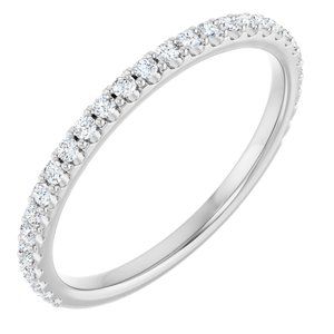 14K White 1/4 CTW Lab-Grown Diamond Anniversary Band-Round